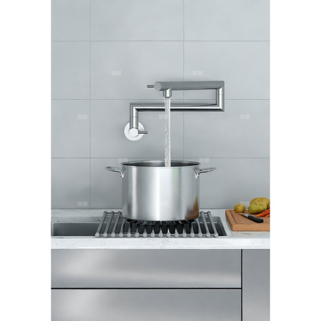 Bateria DUERO POT FILLER, kuchenna, ścienna, przegubowa, INOX