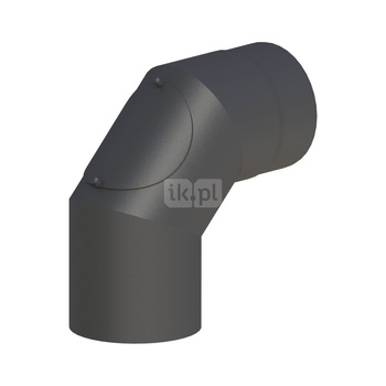 Kolano 90st. fi150mm z wyczystką kolor czarny