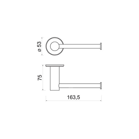 SMILE uchwyt na papier toaletowy, chrom