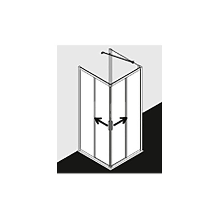 Kermi Wejście naroż CADA XS E2L 0800x 2000 775-800 SWS ESG Clean