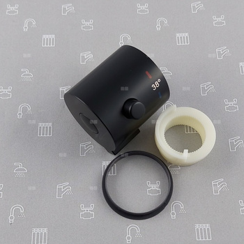 Uchwyt regulacji temperatury wody do baterii wannowej termostatycznej MOZA BLACK