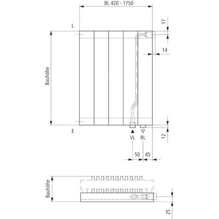 Kermi V ściana grzewcza HVV20 2400x104x1680