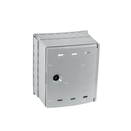 Skrzynka gazowa na zawór, 300x340x200, naścienna, z tworzywa - popielata