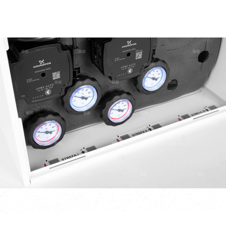 Grupa pompowa AFRISO PrimoBox AZB 455 GZ x GW 3/4'' x 3/4'', z zaworem mieszającym, z izolacją, z siłownikiem arm 141