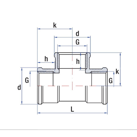 Złącze trójnik RUMET Mosiądz 5/4'' (GW)