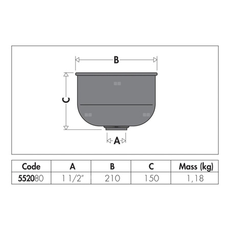 Lejek wykonanie "specjalne" 1 1/2" GW