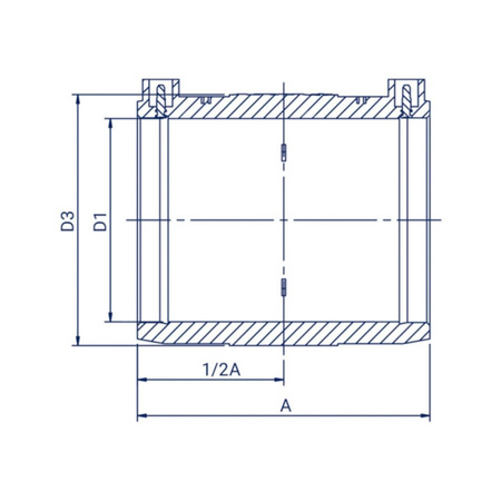 Mufa elektrooporowa FOX SDR 11 do gazu, PE (stan surowy) / PE (stan surowy) (czarny), 125 mm (mze x mze), do kanalizacji do rur PE