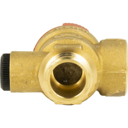 Zawór przelewowy AFRISO MS z wyjściem na manometr mosiądz 3 bar GZ x GW 1/2'' x 3/4''