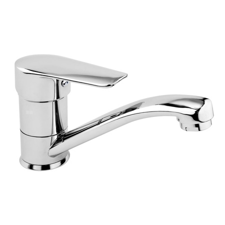 Bateria umywalkowa stojąca KFA Armatura GERMAN, chrom, obrotowa wylewka, montaż blat / otwór na baterię