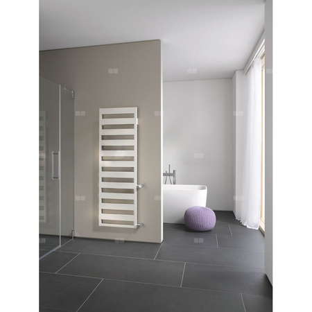 Grzejnik dekoracyjny Kermi Casteo-D 1261x600x30 biały, lewy, rozstaw przyłączy 900