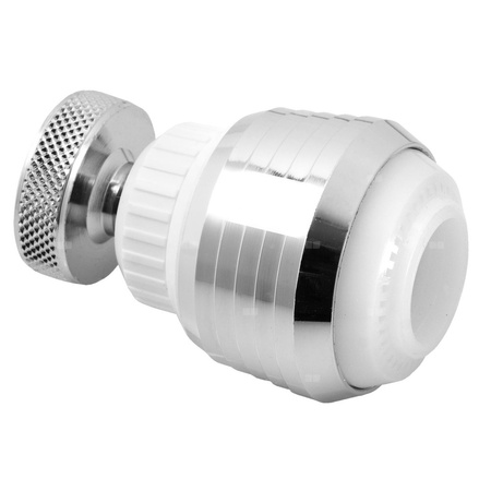 Regulator strumienia z przegubem do baterii kuchennych, 2F, biały-chrom