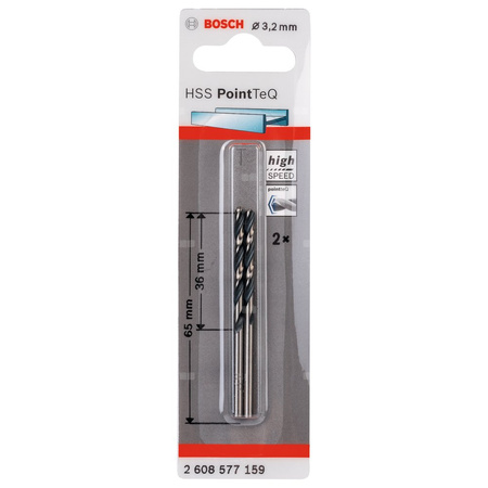 WIERT. HSS POINTTEQ  3.2MM 2PC