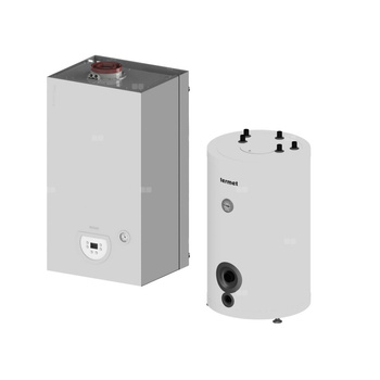 Pakiet 4 z kotłem i zasobnikiem SG PLUS 120l - Kocioł gazowy jednofunkcyjny TERMET SILVER PRO wiszący 25 kW