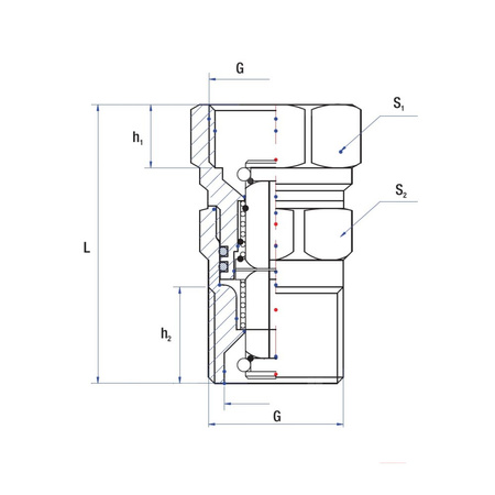 Szybkozłącze RUMET do naczynka wzbiorczego Mosiądz 3/4''