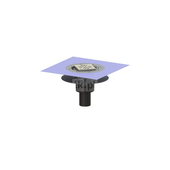 Wpust Ecoguss, DN80, odpł. pionowy, z nasadką Variofix i kratką szczel/ramą nierdz. 120x120