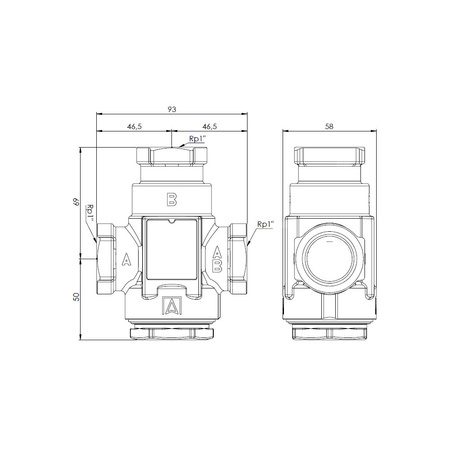Zawór bezpieczeństwa AFRISO ATV 333 mosiądz GW x GW 1''
