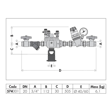 Automatyczny zestaw do napełniania instalacji z zaworem antyskażeniowym typu BA 3/4''