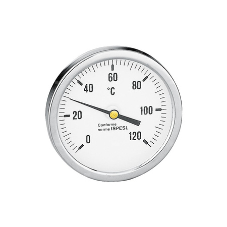 Termometr, przyłącze środkowe, tylne 45 mm 0-120  st. C