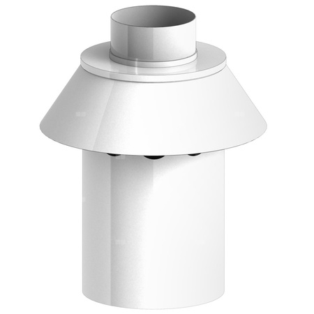 Zakończenie pionowe systemu TWIN JEREMIAS TWIN35B stal nierdzewna fi 80/125 mm, dł. 250 mm