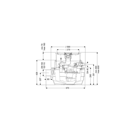 Przepompownia Aqualift F Compact Duo resistant do zabudowy w płycie podłogowej pod płytki