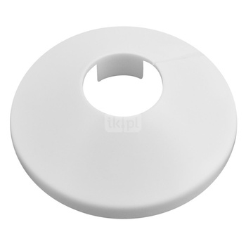 Rozeta grzejnikowa pojedyńcza 25 mm, biała (5 szt)
