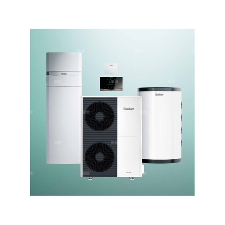 Pakiet Systemowy OZE - Pompa ciepła powietrze-woda split VAILLANT VWL 125/5AS aroTHERM 11.9 kW 400 V + Centrala grzewcza uniTOWER VWL 128/5IS + Zasobnik buforowy VP RW 100 + Regulator sensoCOMFORT VRC 720 + Moduł komunikacji internetowej VR 940f