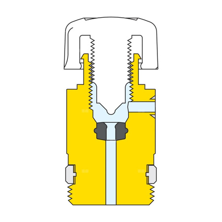 Ręczny zawór odpowietrzający do grzejników z zamknięciem gumowym 1/2" GZ
