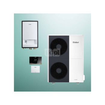 Pakiet Systemowy OZE - Pompa ciepła powietrze-woda split VAILLANT VWL 105/5AS aroTHERM 10.2 kW 400 V + Moduł naścienny VWL 127/5IS + Regulator sensoCOMFORT VRC 720 + Moduł komunikacji internetowej VR 940f