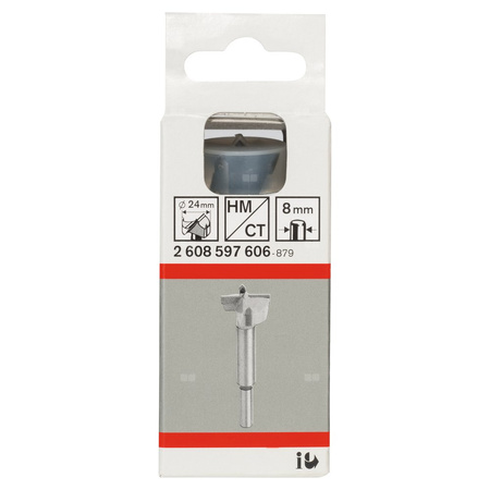 Wiertło środkowiec, z węglikami spiekanymi 24x90