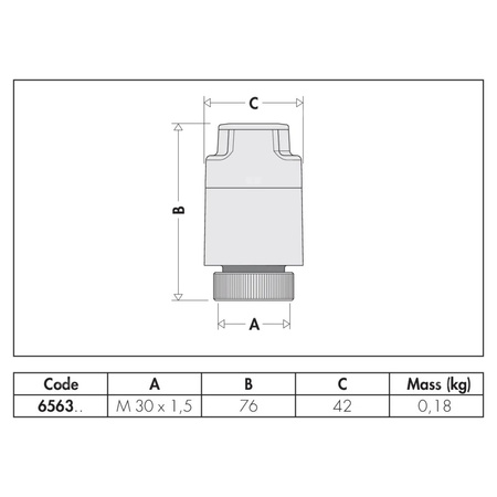 Siłownik termoelektryczny z mikroprzełącznikiem pomocniczym do zaworów serii 676, 677, 678 i do rozdzielaczy serii 662, 663 - 23