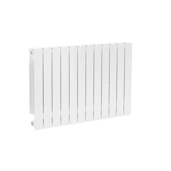 Grzejnik żeberkowy KFA Armatura ADR600/12 aluminium, podłączenie boczne 670 x 966 mm, kolor biały