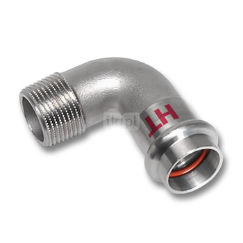 Kolano 90' SANHA NiroSan Press Industry, stal nierdzewna, 42 mm x 1 1/2'' (zw x GZ)