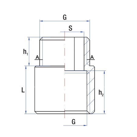 Przedłużka RUMET mosiądz 3/4'' x 3/4'' (GW x GZ), 25 mm