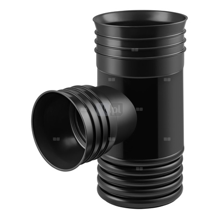 Trójnik MAGNAPLAST MAGNACOR MCEA 90' PP DN 300 x DN 250 x DN 300 (ww x ww x wz), kolor czarny