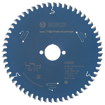 Tarcza pilarska Expert for High Pressure Laminate KSB EXPERT F.H.P.LAMINATE 190X30X2,6 56T