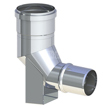Kolano rozszerzające 87st. fi60mm- fi80mm z podporą z uszczelką