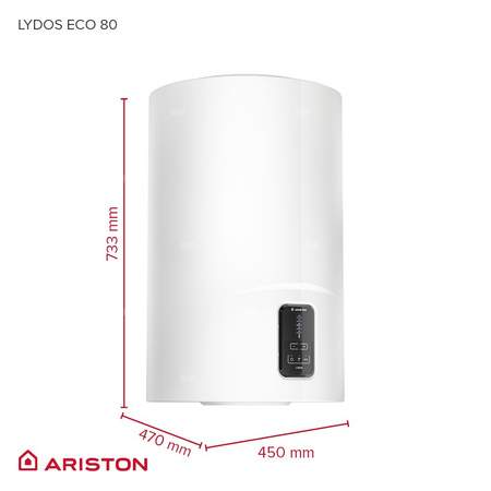 Elektryczny pojemnościowy podgrzewacz wody LYDOS ECO 80 V 1,8K PL EU