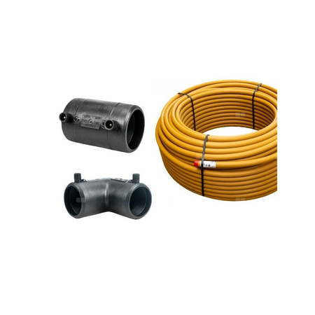 Komplet rura PE32 (20m) + mufa + kolano