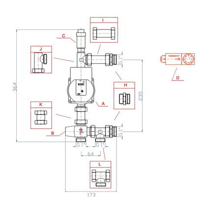 Grupa pompowa RUMET WE40 VTA372 Kvs 2,3