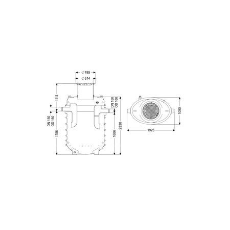Separator tłuszczu EasyClean ground GW Direct-R NS8,5 120B