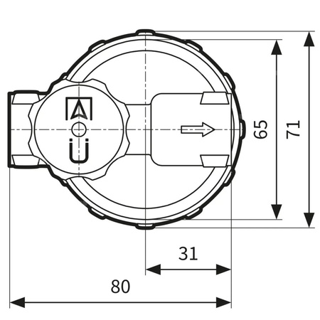 Filtr olejowy AFRISO V 1/2 - 500 St jednorurowy fi 1/2'' x 1/2'' GW x GW, z wkładem stalowym, maks. przepływ 500 l/h