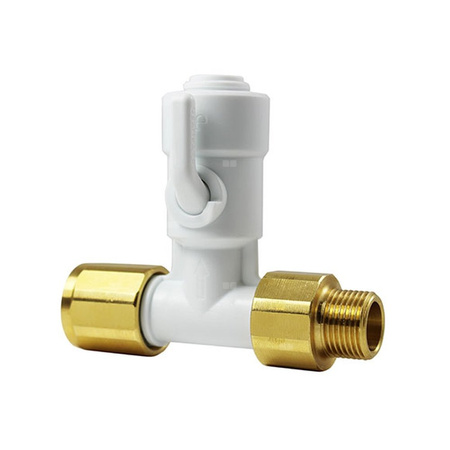 Zawór wodny KFA Armatura, mosiądz, tworzywo abs GW 3/8'' x GZ 1/4''