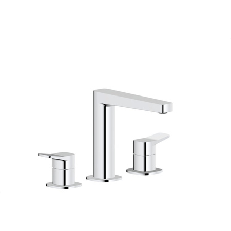 MALAGA CHROM bateria umywalkowa 3-otworowa stojąca