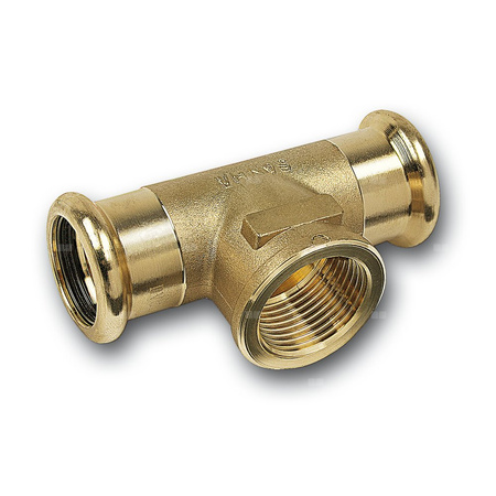 Trójnik SANHA PURAPRESS brąz 22 mm x 1/2'' x 22 mm (zw x GW x zw)