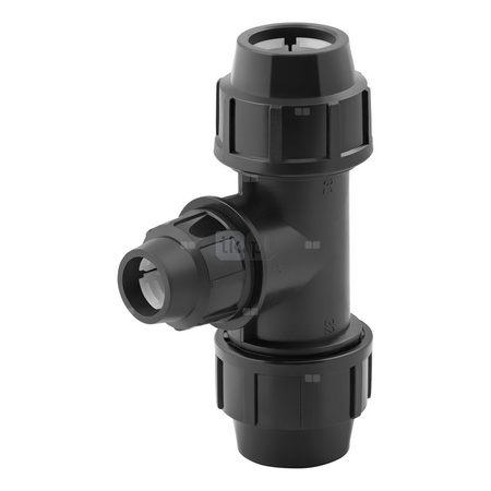 Trójnik skręcany redukcyjny do rur PE PN16 40 x 20 mm