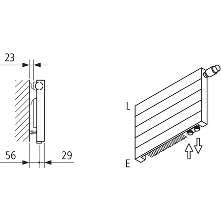 Grzejnik płytowy typ 11 KERMI V-HHV QN3315(R), z osłoną wym. 630 x 3000 mm, kolor biały, moc 3315 W
