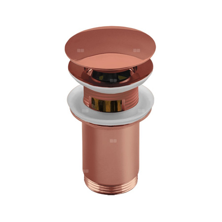Zestaw odpływowy do umywalki PERFEXIM SPPMK07OW różowe złoto 2 3/4'', przycisk duży okrągły wypukły