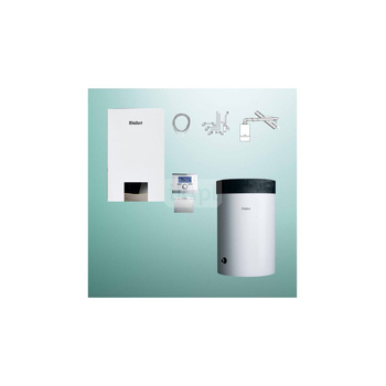 Pakiet - Kocioł gazowy jednofunkcyjny VAILLANT ecoTEC exclusive VC 20CS/1-7 kondensacyjny wiszący 2.8 - 21 kW+ Zestaw powietrzno-spalinowy + RegulatorsensoCOMFORT 720 + Moduł sterowaniaVR 921 + Zasobnik c.w.uVIH R 200/6 M
