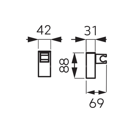 Uchwyt natryskowy punktowy, przegubowy, chrom