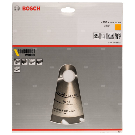 Tarcza pilarska Construct Wood PIŁA TARCZ.-H CONS W. 230X2.8X30Z16